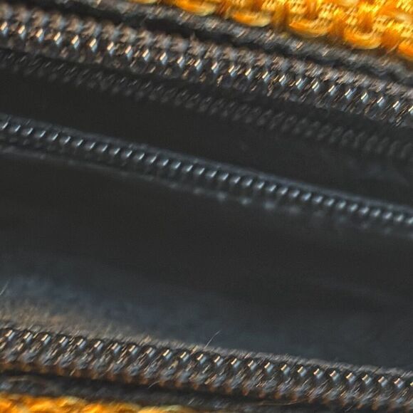 Envelope clutch contrast print warm colors snap & zip closure purse - Picture 10 of 11